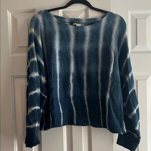 Moth at Anthropologie Navy and White Striped Women's Sweater- Size Small